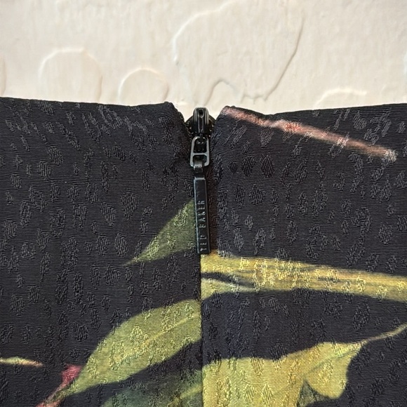 NWT Ted Baker Sienno Puff Sleeve Floral Jacquard Mini Tea Dress 3 / US 8 - Picture 13 of 13